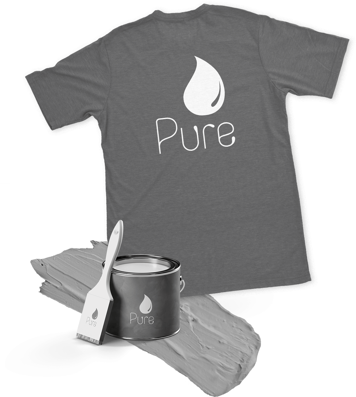 T-shirt met logo van Pure Painting